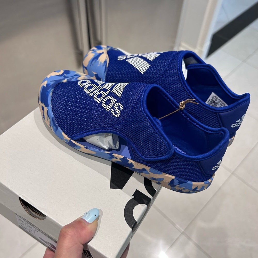 Kids Adidas Blue Water Shoes Slip-On